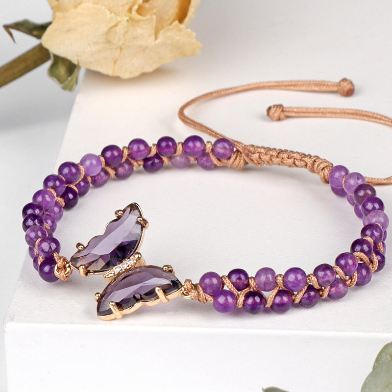 Heilkristall Schmetterling Armband
