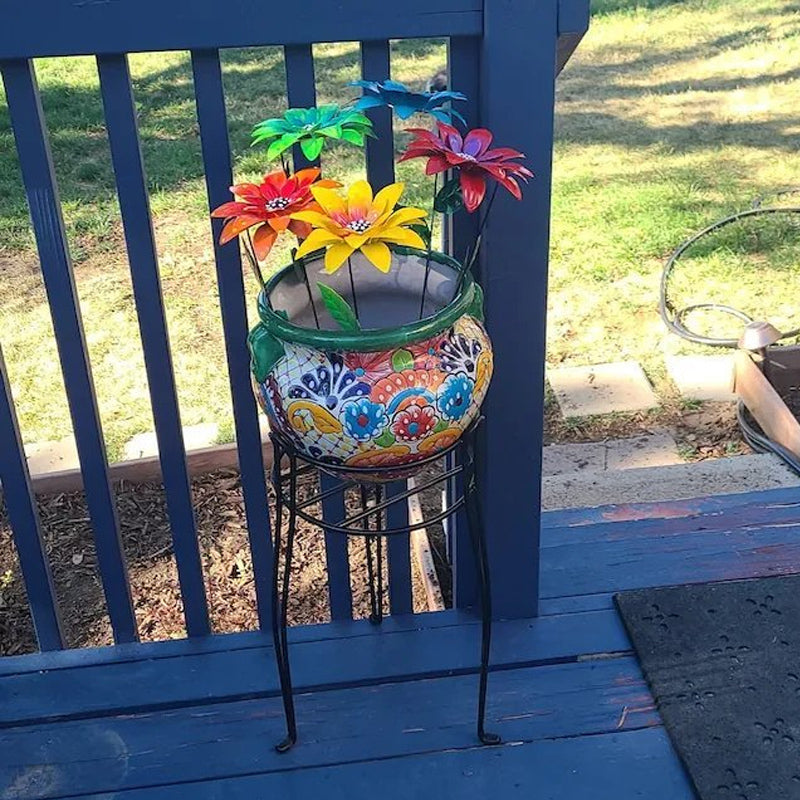 Gartendekoration Metall Blumen