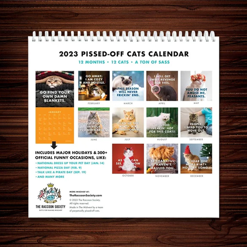 😾2023 Angepisste Katzen Kalender