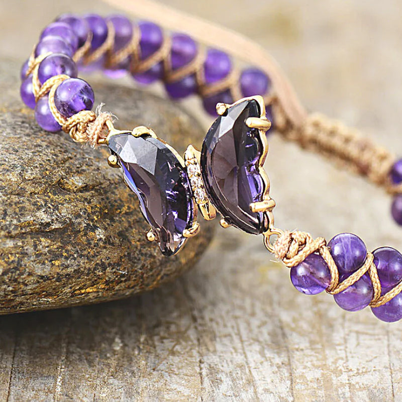 Heilkristall Schmetterling Armband