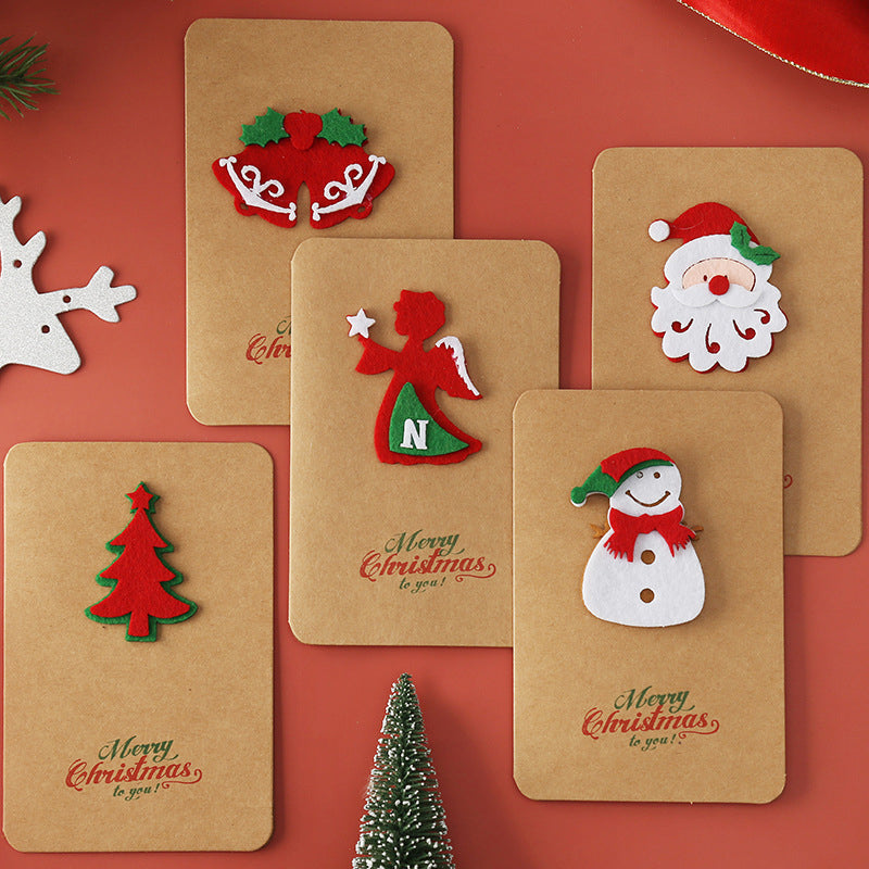 Weihnachtsgrußkarten aus Kraftpapier