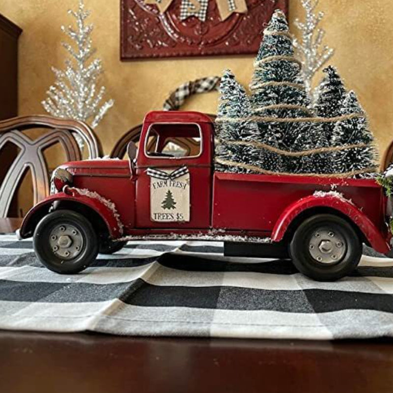 🎄Weihnachtsverkauf🔥Roter Bauernhof-LKW Weihnachten Dekorationen