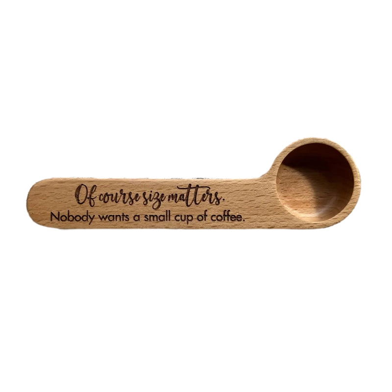 Gravierter Kaffeelöffel und Taschenclip