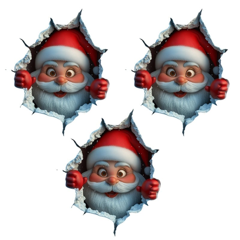 Weihnachtsmann-Wandtattoo-Set