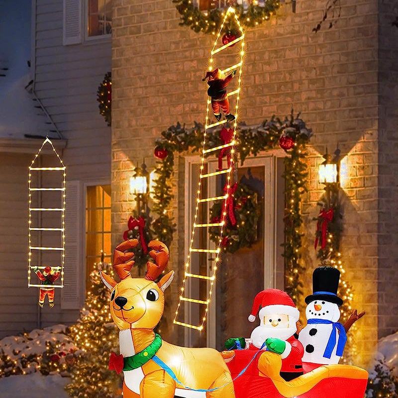 🪜Weihnachtsleiter-Dekolichter mit Weihnachtsmann