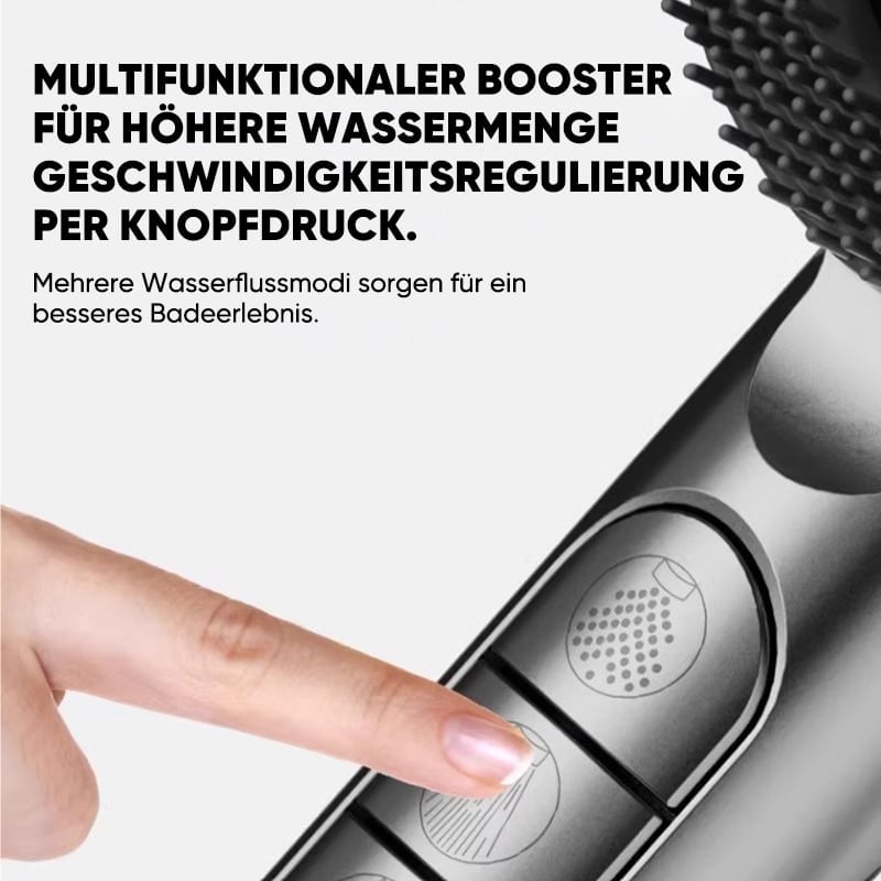 Bürstenförmiger, druckbeaufschlagter Duschkopf