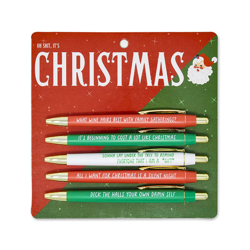 Weihnachtliches farblich abgestimmtes Signature Pen Set (5 Stück)