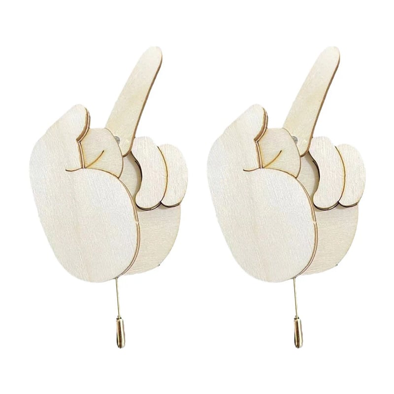 Lustige Fingerbrosche aus Holz