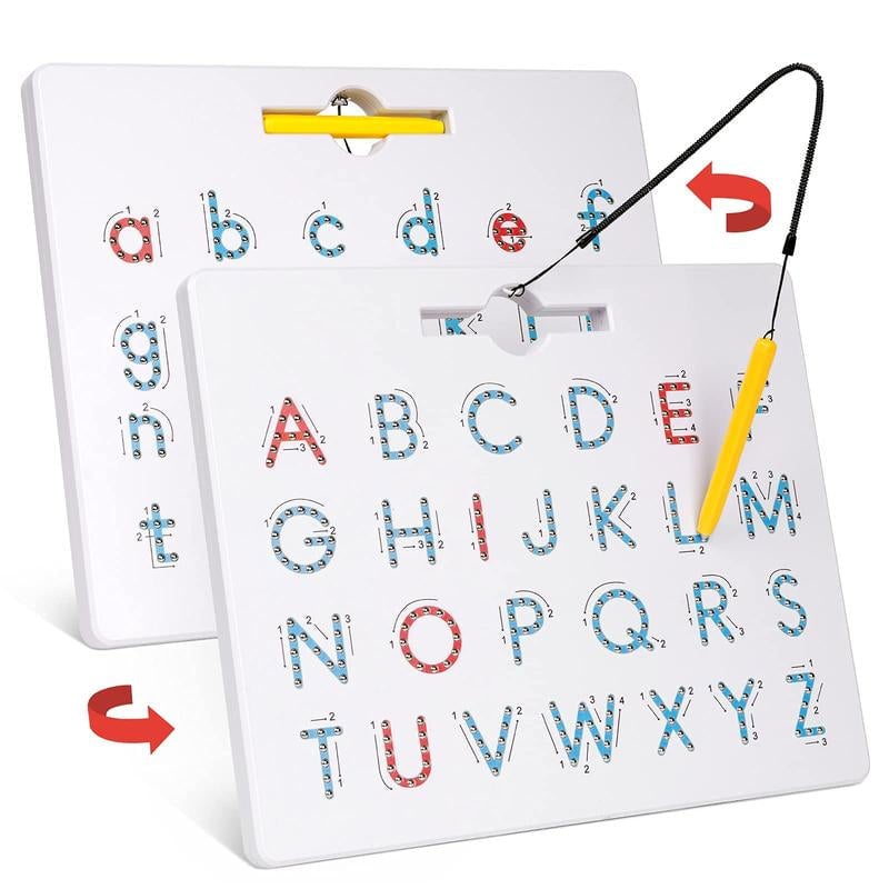 2-in-1 doppelseitige magnetische Alphabet-Edition
