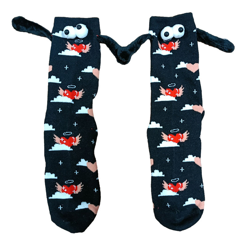 Paar Liebe Magnet hält Hände Socken