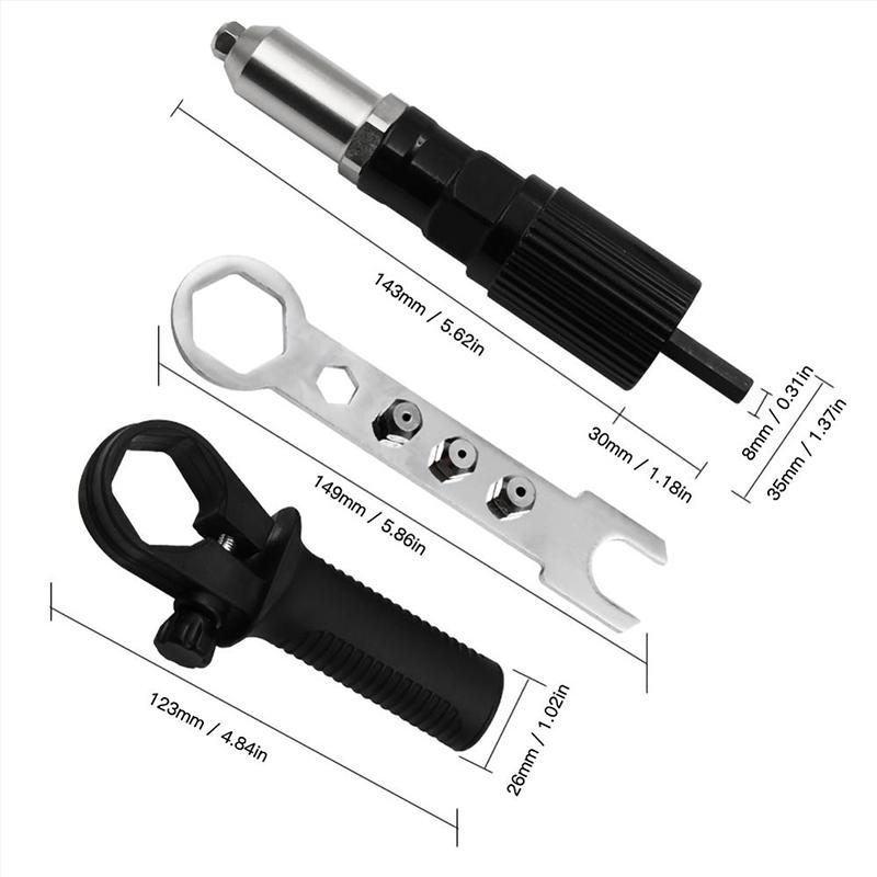 Professionelles Tacker-Adapter-Set mit 4 Stück