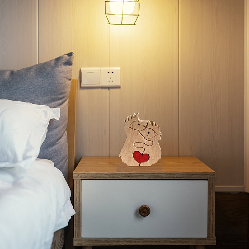 Tierische Holzverzierung zum Muttertag