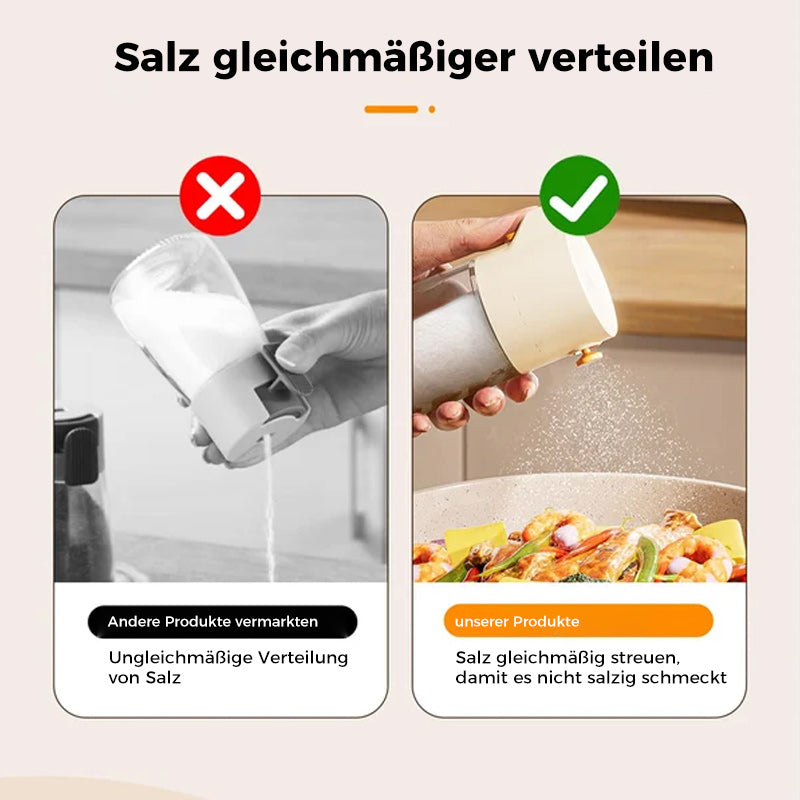 Salzstreuer Gewürzspender mit verstellbarem Einfüllstutzen