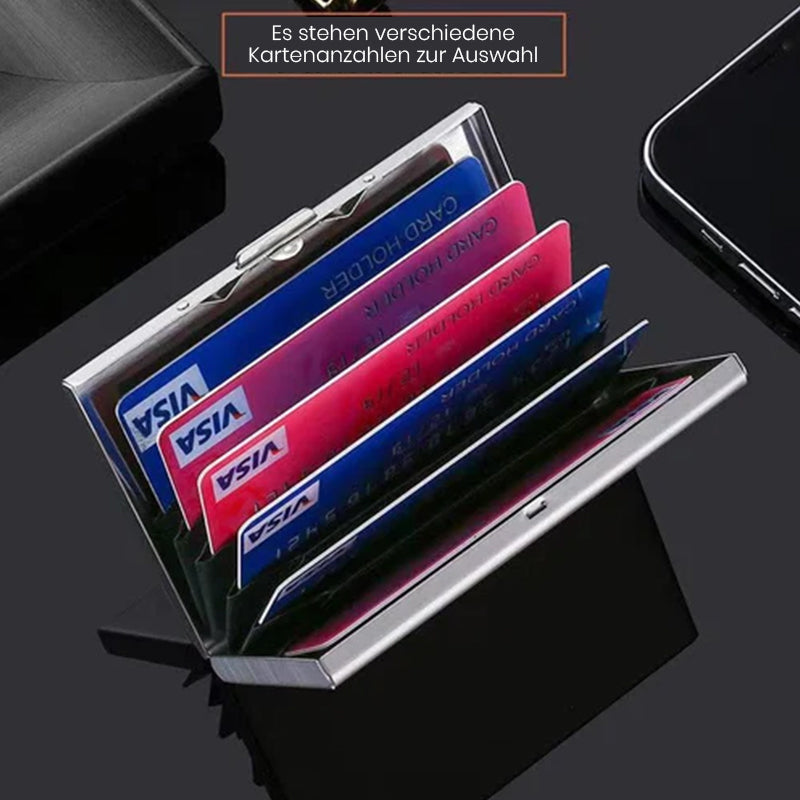 Ultradünnes Kartenetui mit Diebstahl- und Entmagnetisierungsschutz