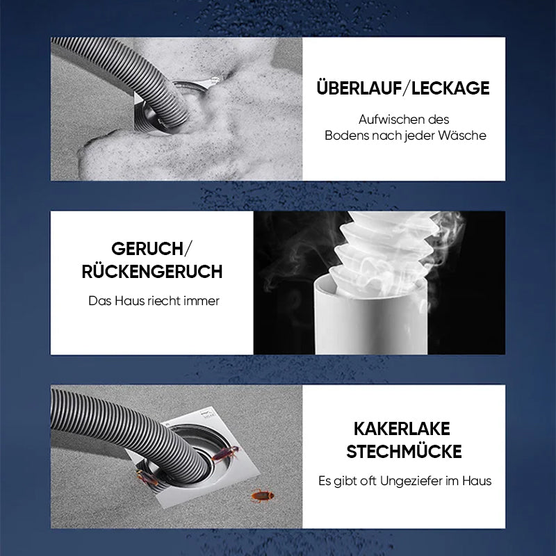 Dreiwege-Bodenablauf für Waschmaschine