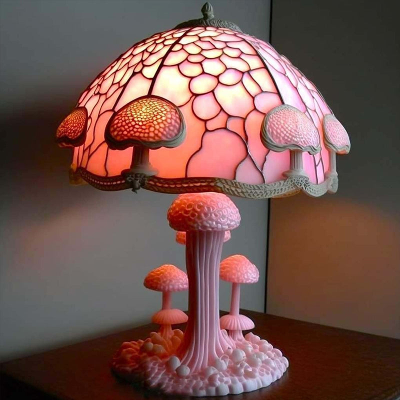 Buntglas-Pflanzen-Serie Tischlampe