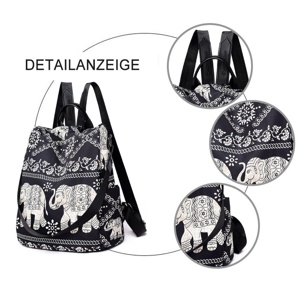 Böhmischer Elefant Nylon Rucksack