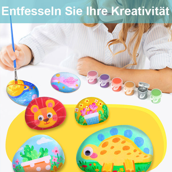 Handgemachtes DIY Buntes Stein-Set