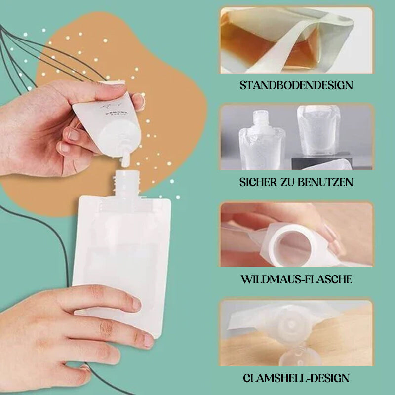 Tragbare Flüssigkeitsspenderbeutel für Reisen(10 Pcs）