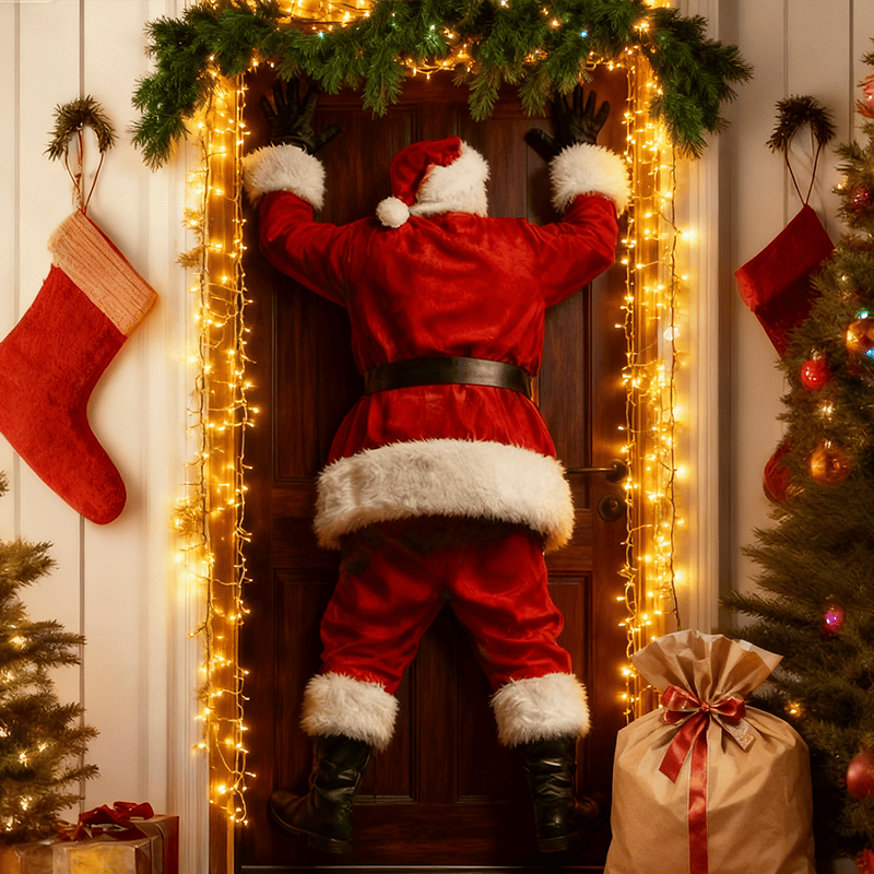 🎅Weihnachtsmann-Türdeko-Aufkleber