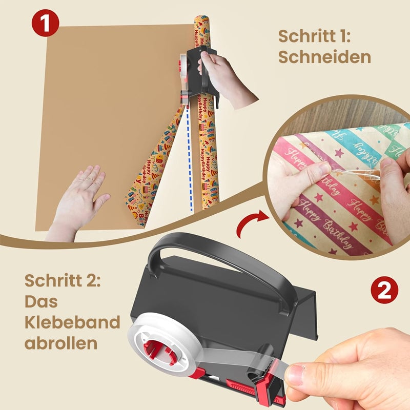 Geschenkpapier-Schneider- und Spenderset