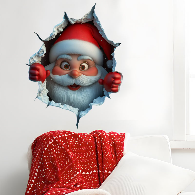Weihnachtsmann-Wandtattoo-Set