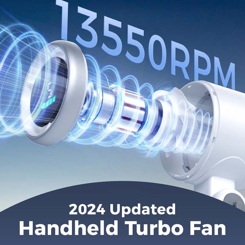 Klappbarer High-Speed Turbinen-Ventilator für die Hand