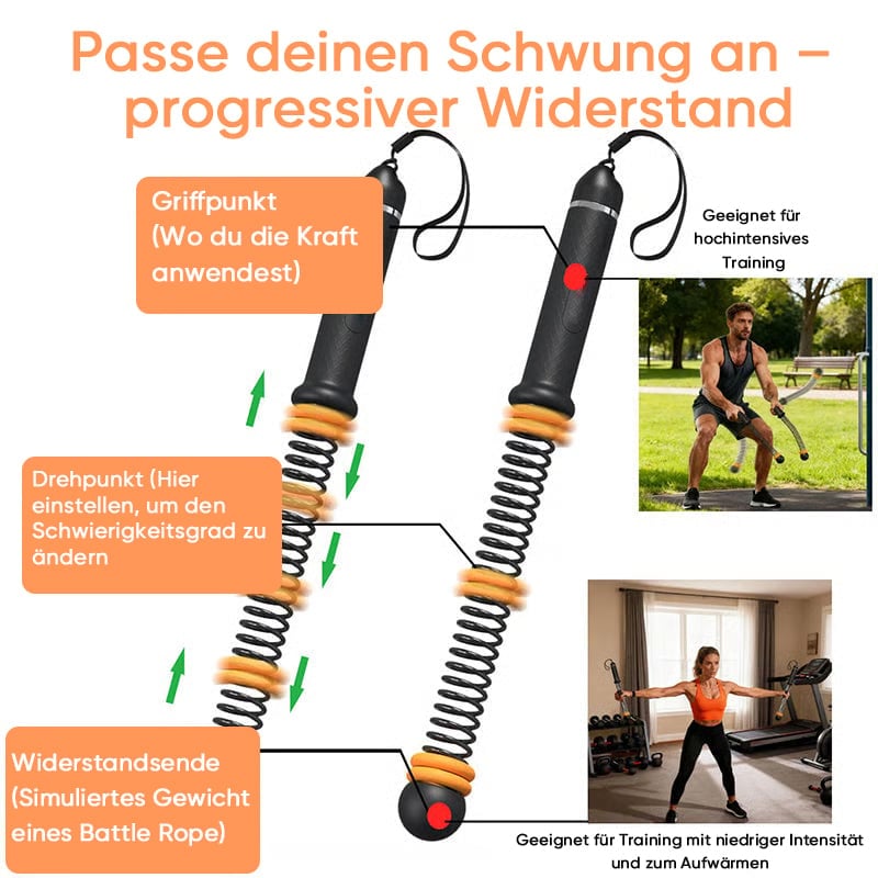 Verstellbare, seillose Battle Ropes