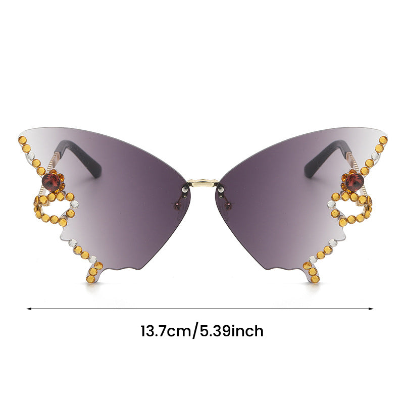 💎🦋Sonnenbrille mit Schmetterlingsdiamanten 🦋💎