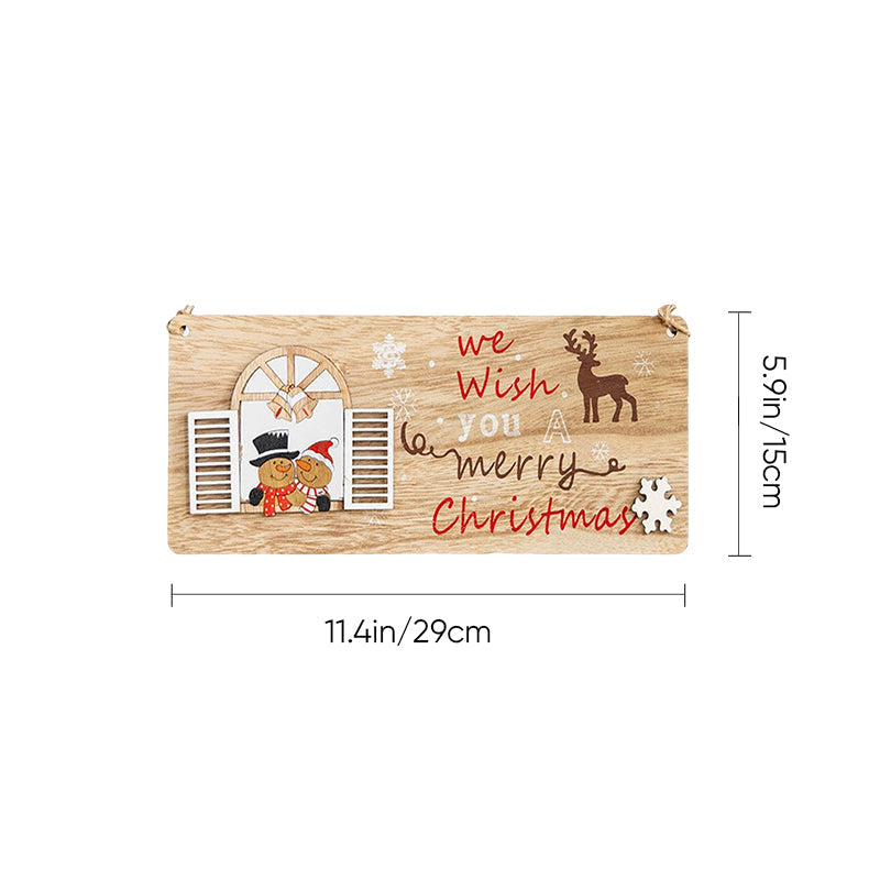 🎅Hängendes Weihnachtsschild aus Holz