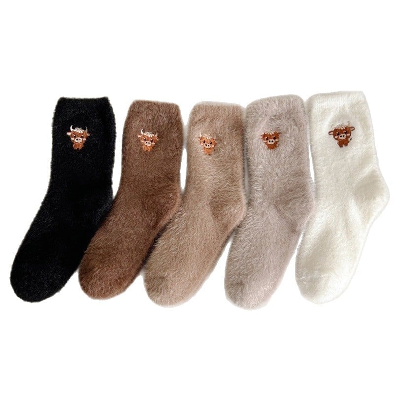 Niedliche Kuh-Pantoffel-Socken