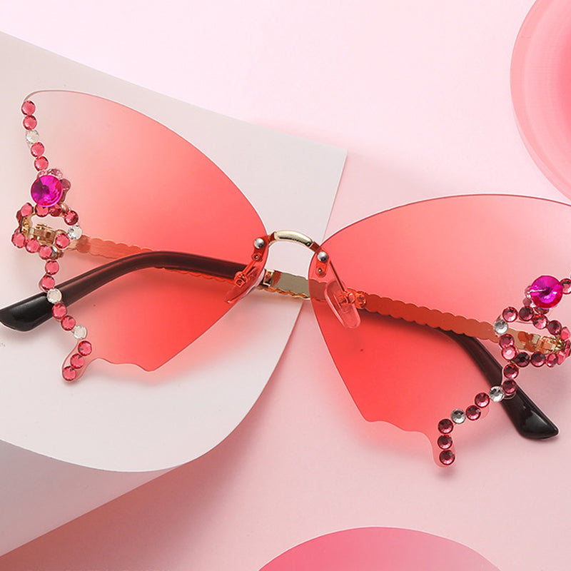 💎🦋Sonnenbrille mit Schmetterlingsdiamanten 🦋💎
