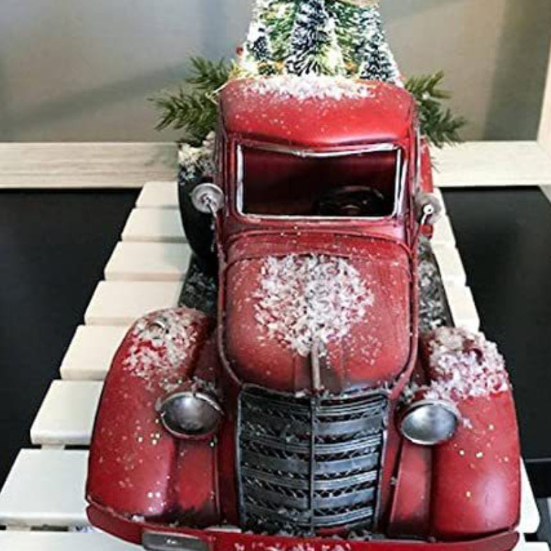 🎄Weihnachtsverkauf🔥Roter Bauernhof-LKW Weihnachten Dekorationen