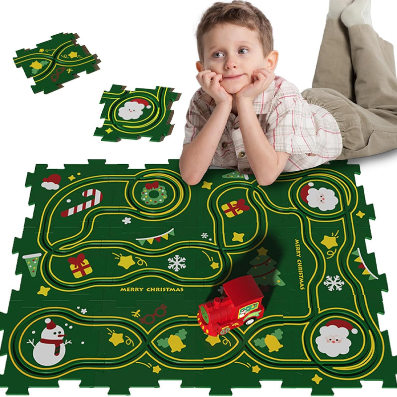 Puzzlespielzeug für Kinder mit Schienenfahrzeugen