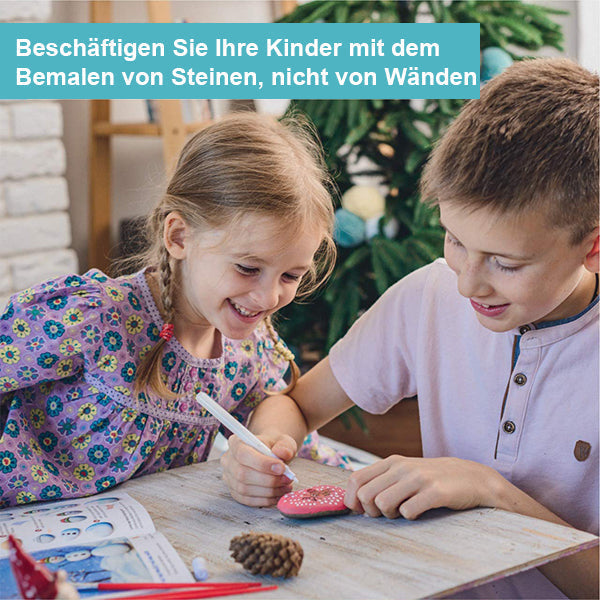 Handgemachtes DIY Buntes Stein-Set