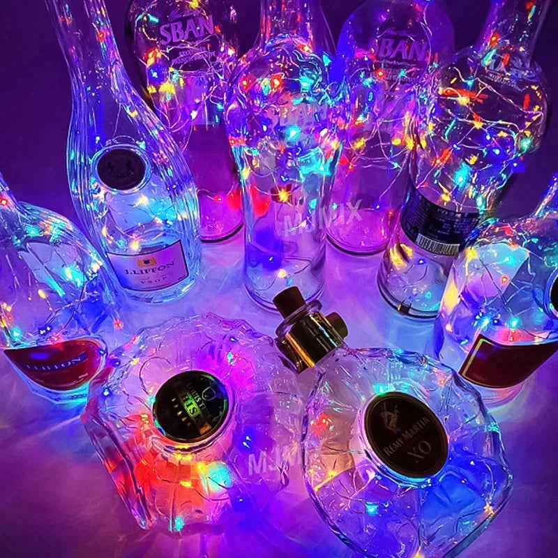 🍾LED-Weinflaschenlichter Kork Nachtlicht DIY Decor Lift