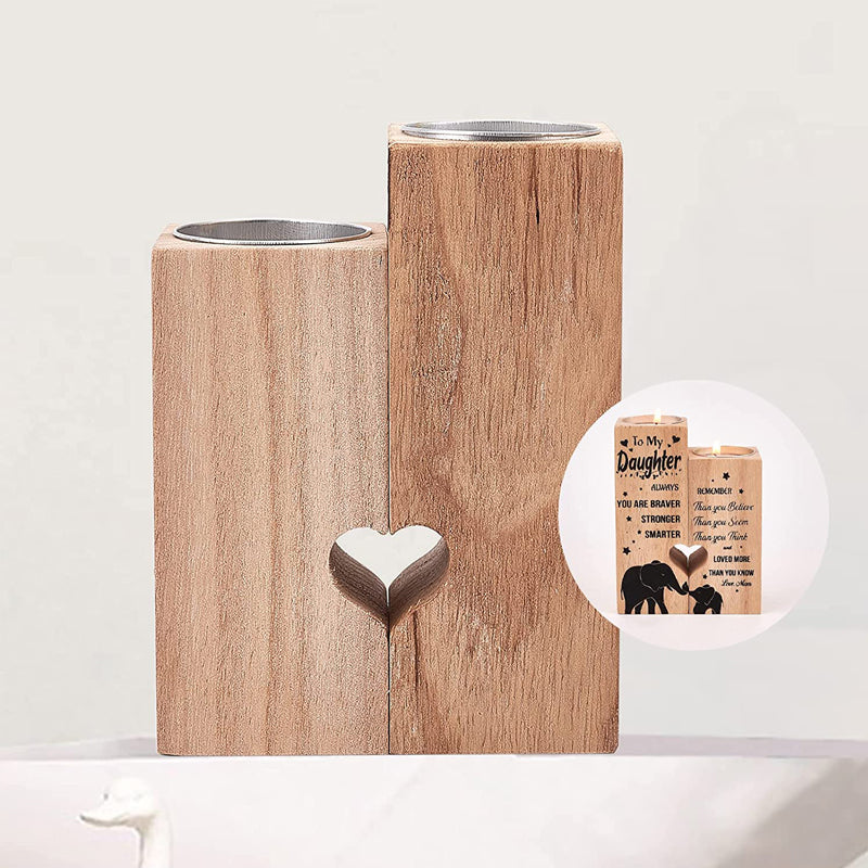 Kreativer Kerzenhalter aus Holz