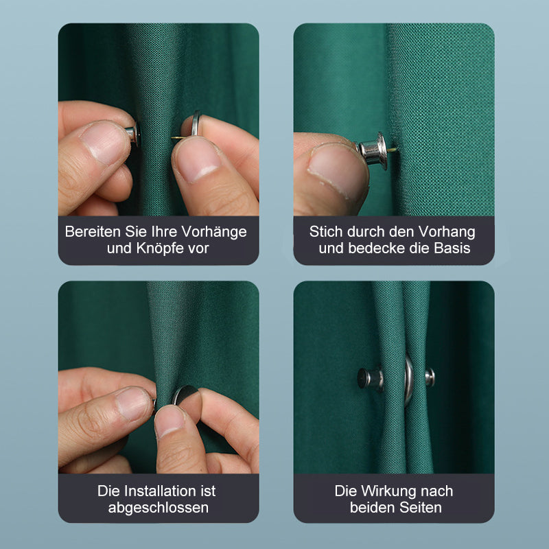 Metallschnallen für Vorhänge (3 Stück)