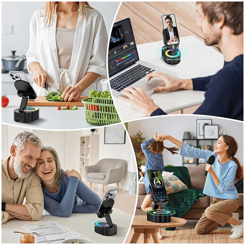 360° verstellbarer Handyhalter mit integriertem Bluetooth-Lautsprecher