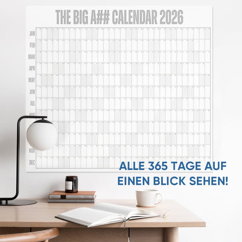 Großformatiger Wandkalender