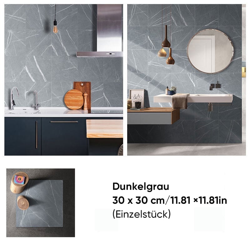 Marmor-Vinyl-Bodenfliesen zum Selbstkleben