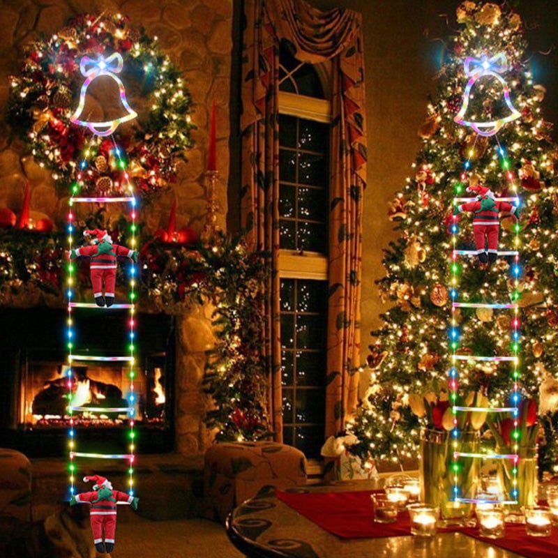 🪜Weihnachtsleiter-Dekolichter mit Weihnachtsmann