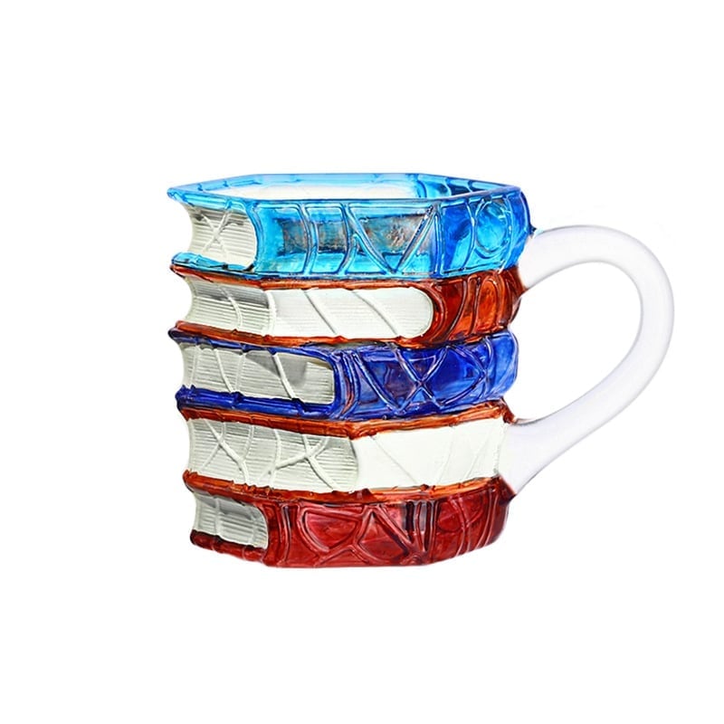 Handbemalte Buch-Kaffeetasse