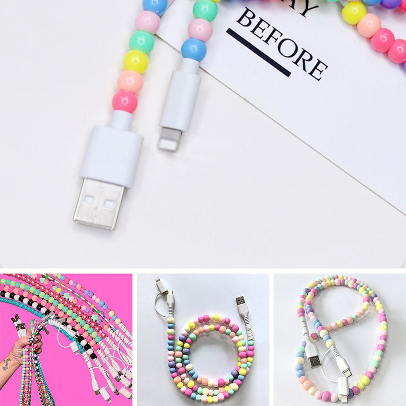 Kreatives 2-in-1-Datenkabel mit Perlen