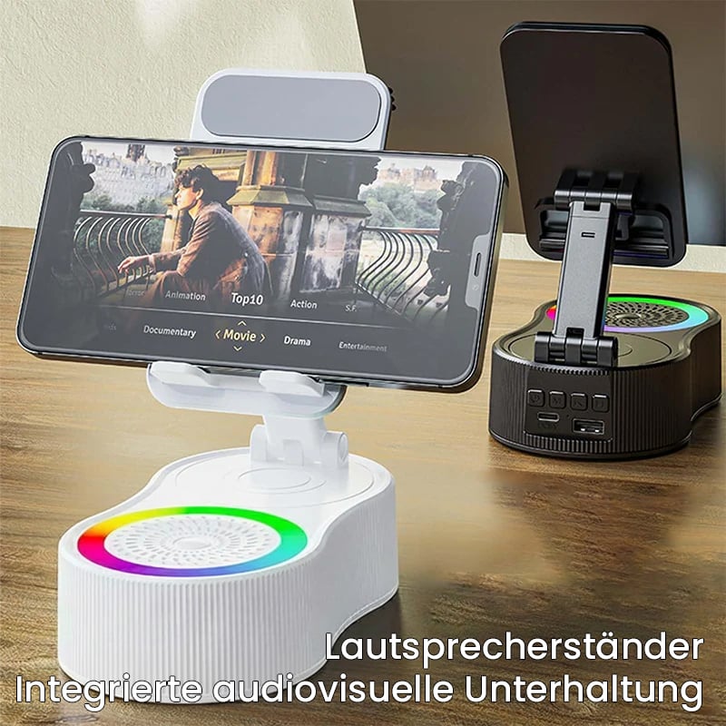 360° verstellbarer Handyhalter mit integriertem Bluetooth-Lautsprecher