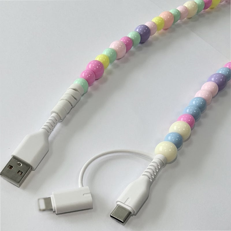 Kreatives 2-in-1-Datenkabel mit Perlen