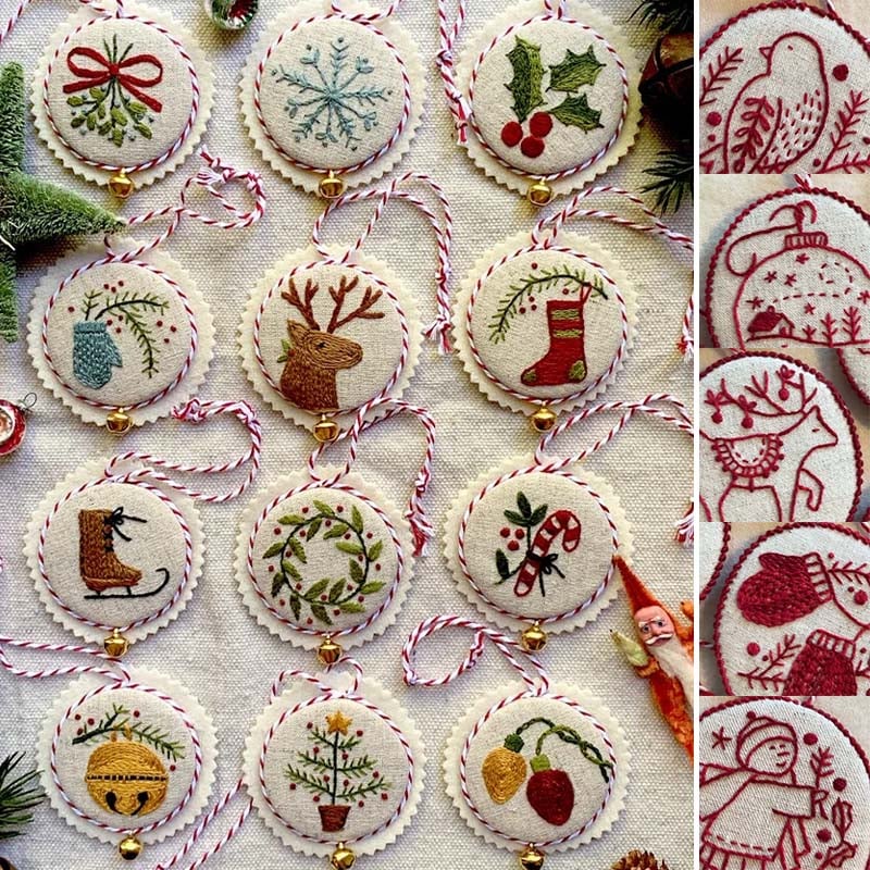 Handstickerei-Set für Weihnachtsschmuck