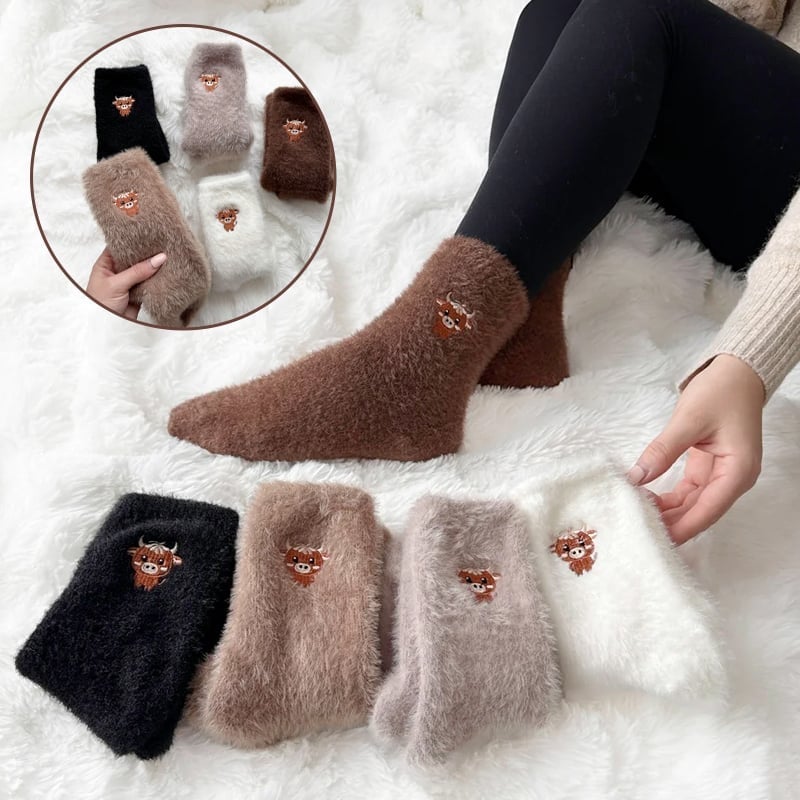 Niedliche Kuh-Pantoffel-Socken