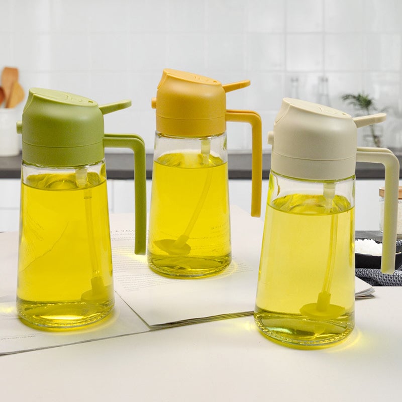 2-in-1-Ölsprüher und -spender aus Glas