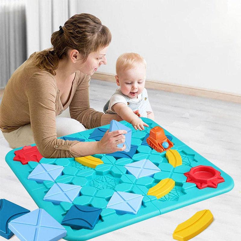 Logisches Straßenbauspiel für Kinder